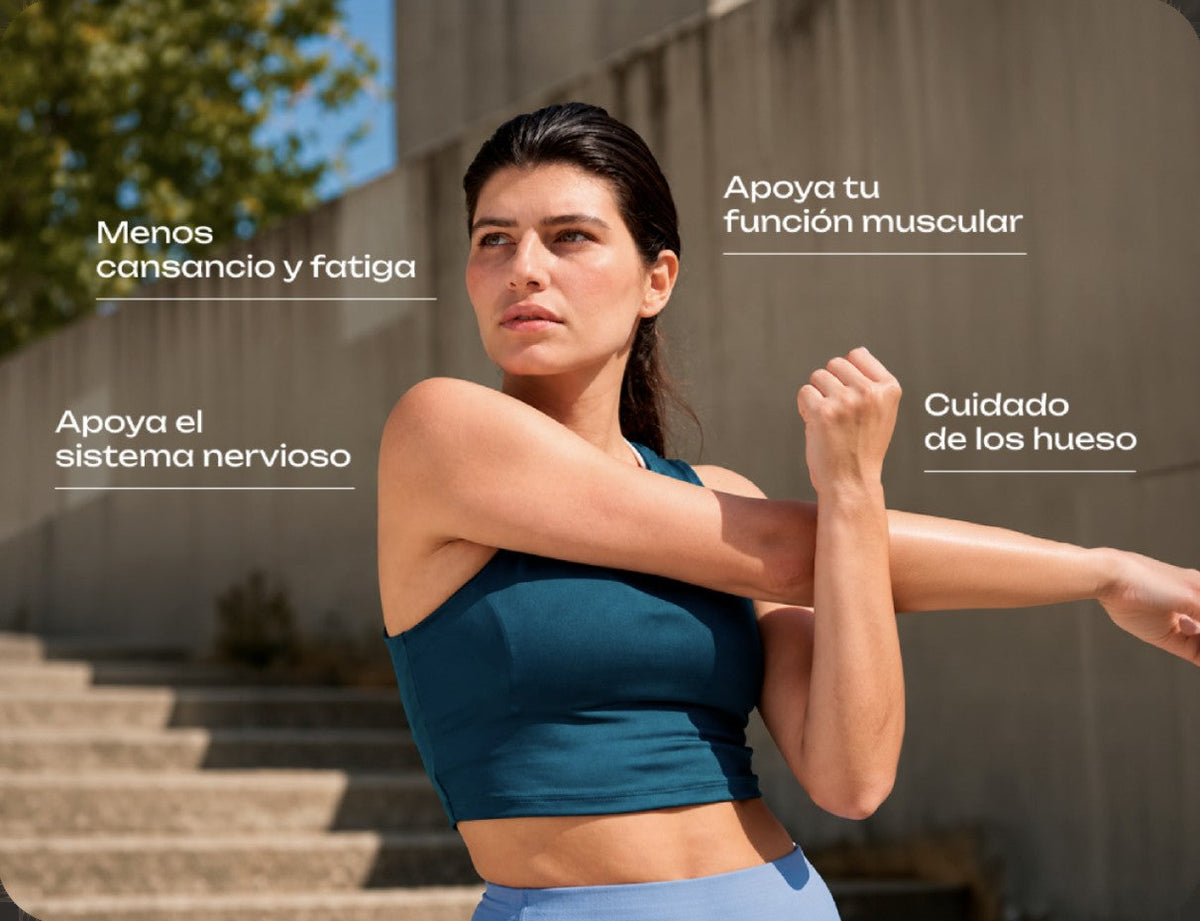 Triplo magnésio: menos cansaço e fadiga, apoia o sistema nervoso, apoia a tua função muscular e cuidado dos ossos