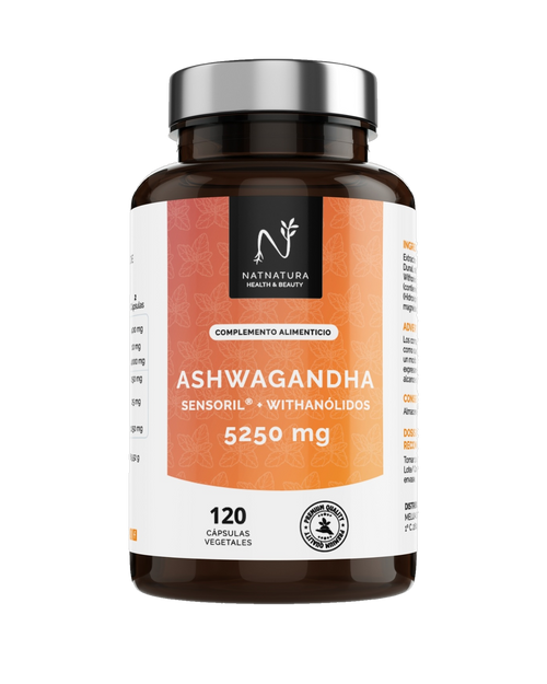 Frasco de Ashwagandha da Natnatura, recorte sobre fundo transparente