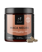 Bote de Maca negra de Natnatura, recorte sobre fondo transparente