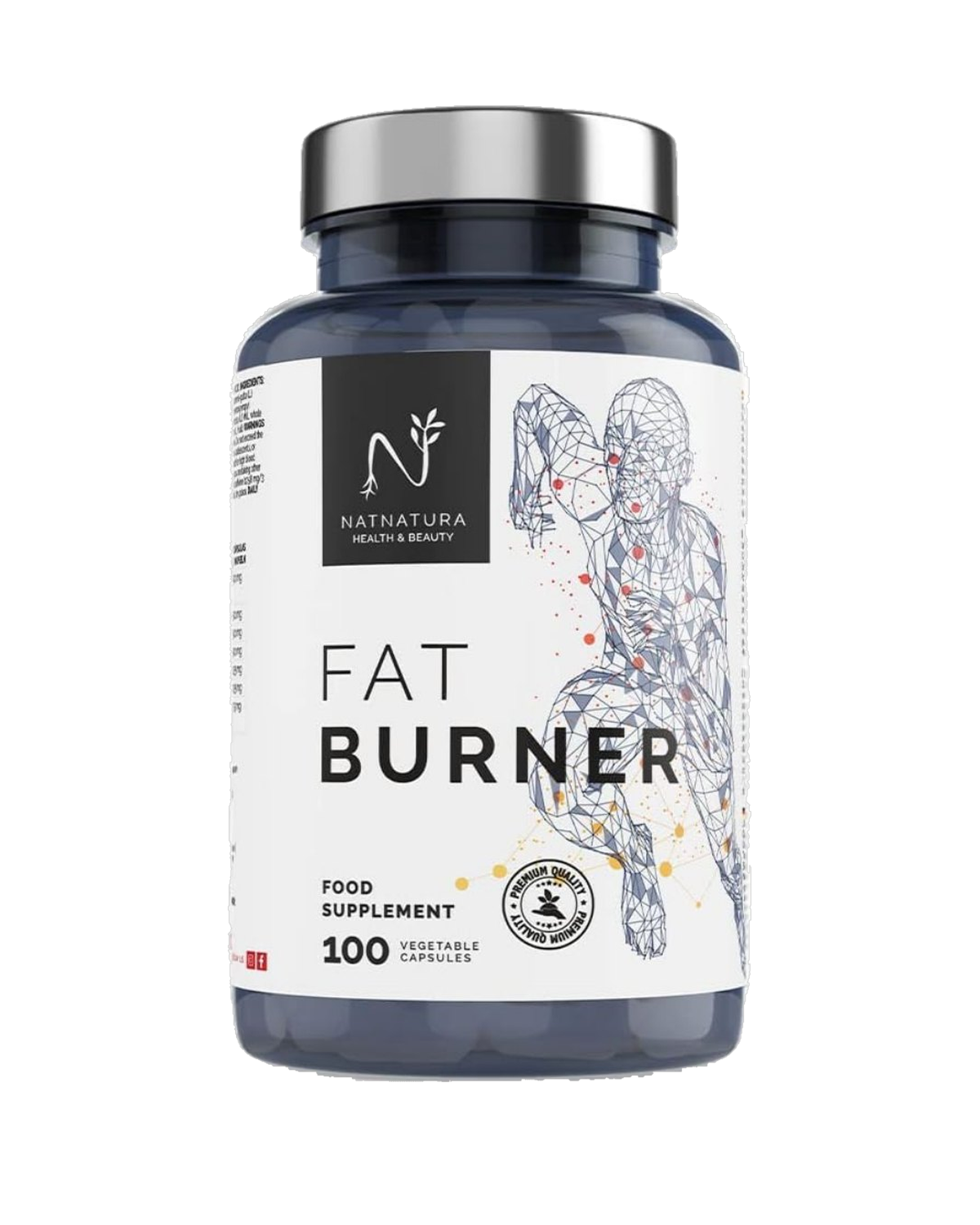 Frasco de Fat Burner da Natnatura, recorte sobre fundo transparente